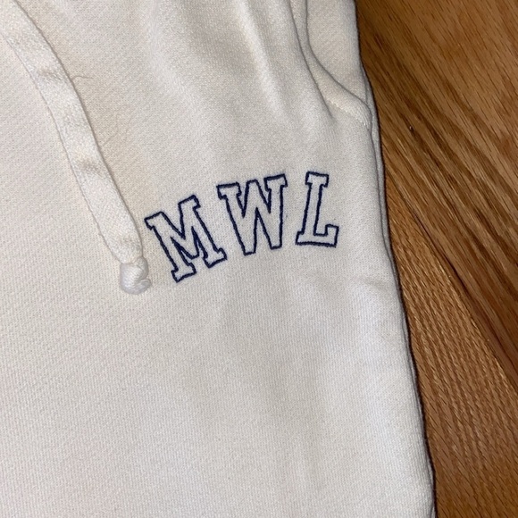 Madewell MWL Betterterry sweatpant in antique white size M, good used condition - Picture 5 of 8